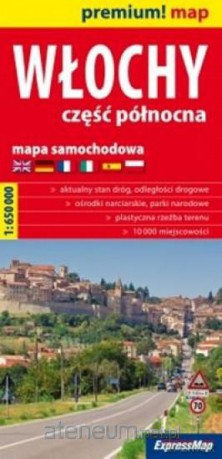 Włochy część północna mapa samochodowa 1:650 000 [KSIĄŻKA]