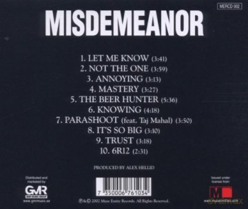 Misdemeanor: Misdemeanor [CD]