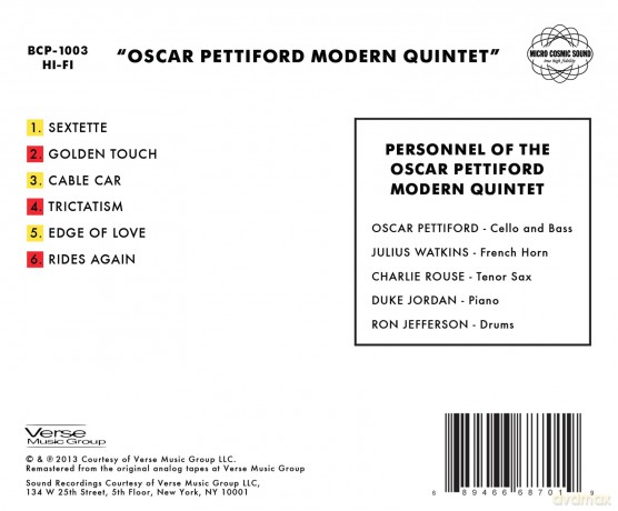 Oscar Pettiford: Modern Quintet [CD]