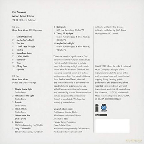 Yusuf: Mona Bone Jakon [CD]