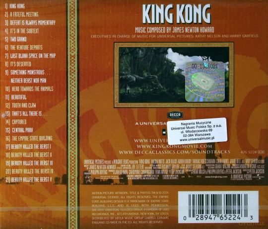 King Kong soundtrack (2005) (James Newton Howard) [CD]
