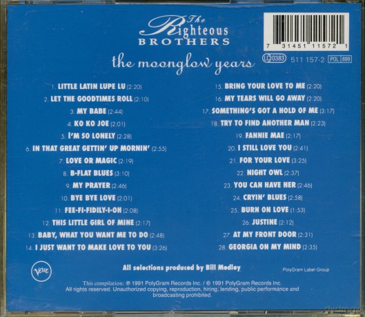 Righteous Brothers: Moonglow Years [CD]