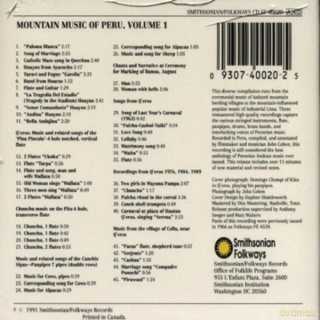 Mountain Music of Peru [CD]