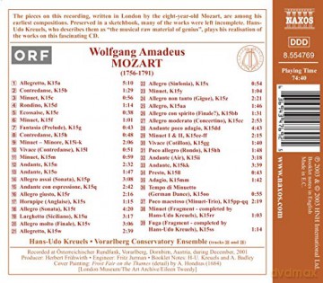 Wolfgang Amadeus Mozart: Mozart - London Sketchbook [CD]