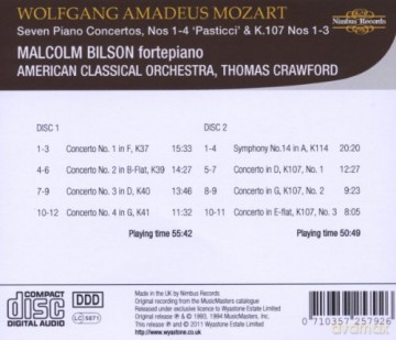 Wolfgang Amadeus Mozart: Mozart Piano Concertos Nos. 1-4 'Pasticci', 3 Piano Concertos K.107 [2CD]