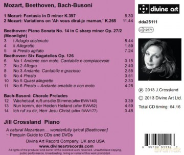 Jill Crossland: Mozart: Jill Crossland Piano [CD]