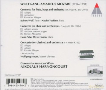 Wolfgang Amadeus Mozart: Mozart: Wind Concertos [CD]
