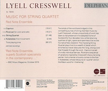 Red Note Ensemble: Musik FR Streichquartett [CD]