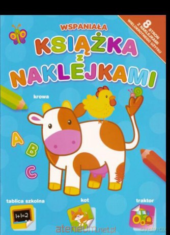 Wspaniała książka z naklejkami niebieska [KSIĄŻKA]