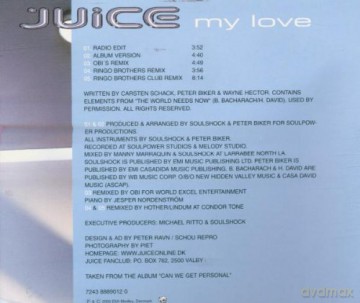 Juice: My Love [CD]