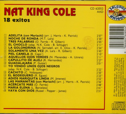 Nat King Cole - 18 Exitos: Nat King Cole A 18 Exitos [CD]
