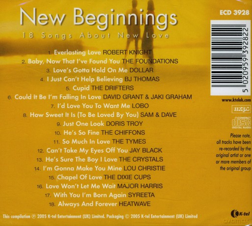 New Beginnings - 18 Songs About New Love [CD]