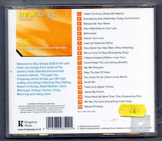 Newsongs 2003/04, Volume 2 - New Songs Of Praise And Worship [CD]