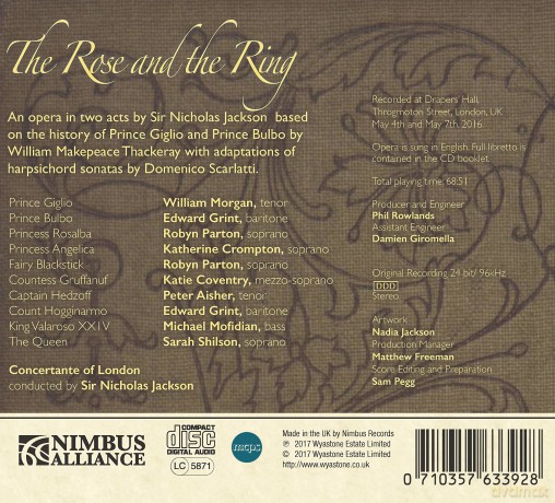 William Morgan: Nicholas Jackson: The Rose And The Ring [CD]