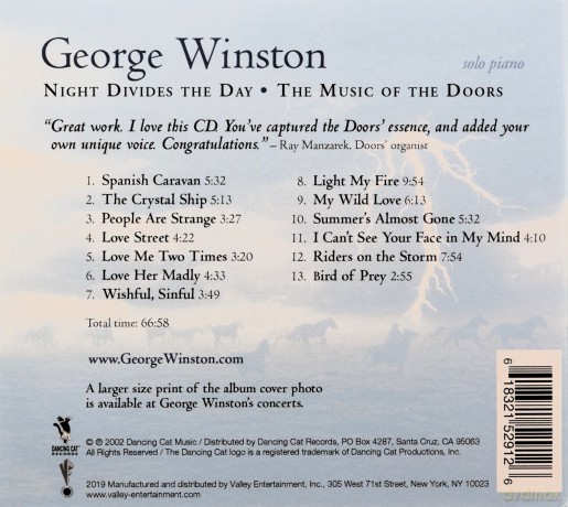 George Winston: Night Divides The Day: The Music Of The Doors [CD]