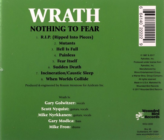 Wrath: Nothing To Fear [CD]