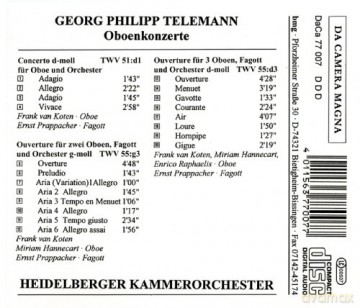 G.P. Telemann: Oboenkonzerte [CD]