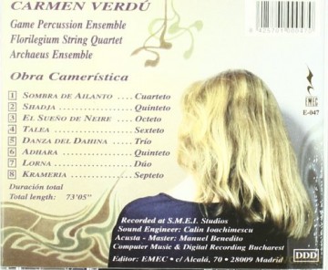 Verdu: Obra Cameristica [CD]