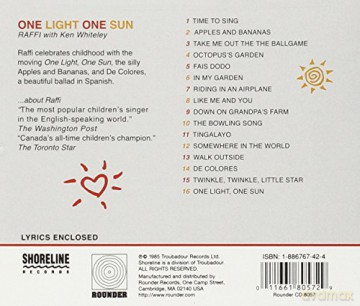 Raffi: One Light One Sun [CD]