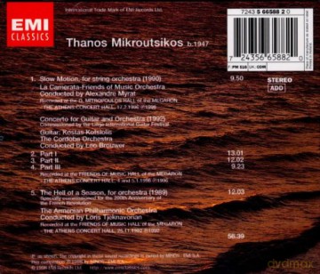 Thanos Mikroutsikos: Orchesterwerke/Gitarrenkonzert [CD]
