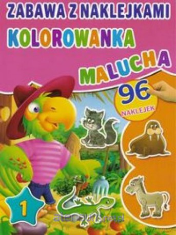 Zabawa z naklejkami. Kolorowanka malucha 1 Różowa [KSIĄŻKA]