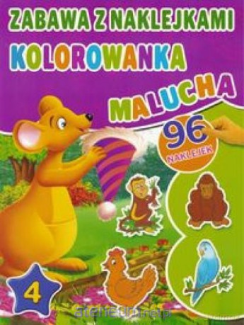Zabawa z naklejkami. Kolorowanka malucha 4 Fiolet [KSIĄŻKA]