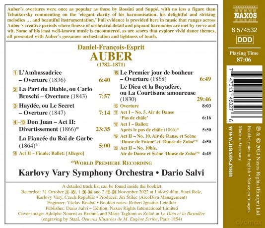 Auber & Salvi & Karlovy Vary Symphony Orchestra: Overtures Vol. 6 [CD]