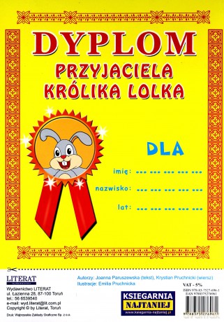 Zabawy dla maluchów - Królik Lolek Literat [KSIĄŻKA]