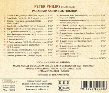 P. Philips: Paradisus Sacris Cantionibus [CD]