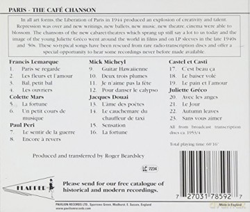 Paris - the Cafe Chanson [CD]