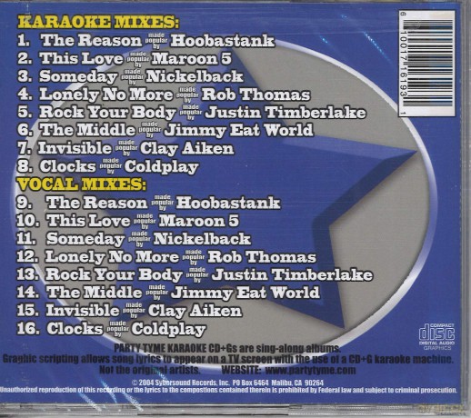 Party Tyme Karaoke: Guy Rock 3 [CD]