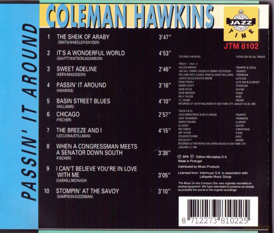Coleman Hawkins: Passin It Around [CD]