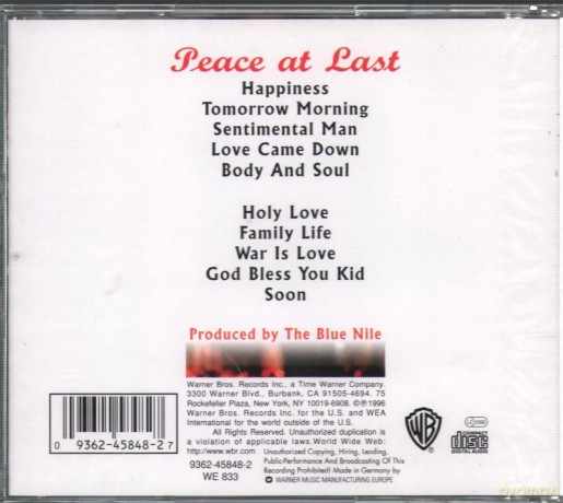 The Blue Nile: Peace at Last [CD]