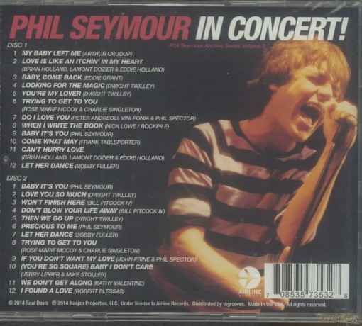Phil Seymour: Phil Seymour in Concert [CD]