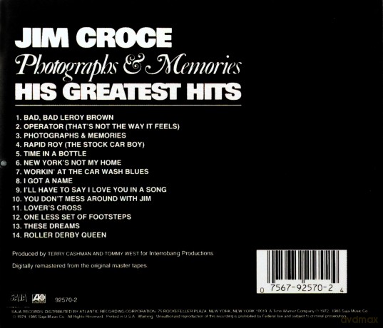 Jim Croce: Photographs & Memories: His Greatest Hits [CD]