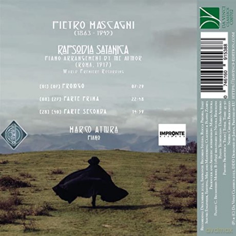Marco Attura: Pietro Mascagni: Rapsodia Satanica (Piano Arrangements By The Author) [CD]