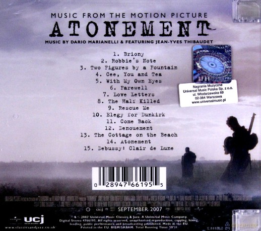 Atonement soundtrack (Pokuta) [CD]