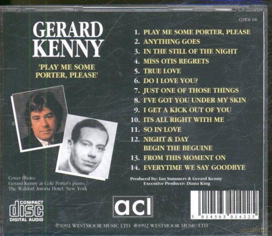 Gerard Kenny: Play Me Some Porter [CD]