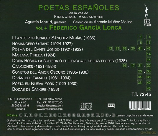 Lorca: Poetas Espanoles 4 [CD]