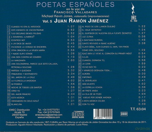 Jimenez: Poetas Espanoles 5 [CD]