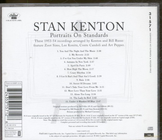 Stan Kenton: Portraits on Standards [CD]