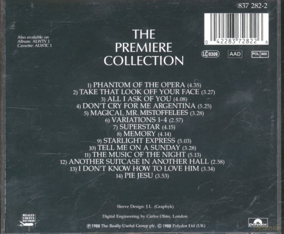 Andrew Lloyd Webber: Premiere Collection - the Best of Andrew Lloyd Webber [CD]