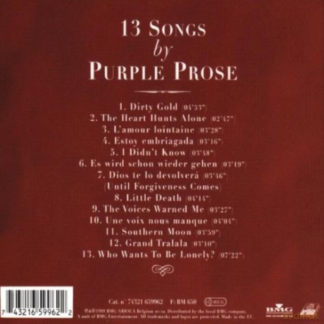 Purple Prose: Purple Prose [CD]