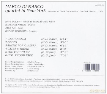 Marco Di Marco: Quartet in New York [CD]