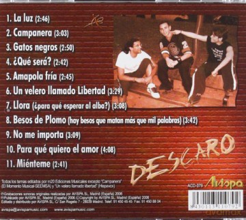 Descaro: Que Sera [CD]