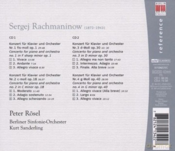 Peter Rosel: Rachmaninov - Piano Concertos Nos 1-4 [2CD]