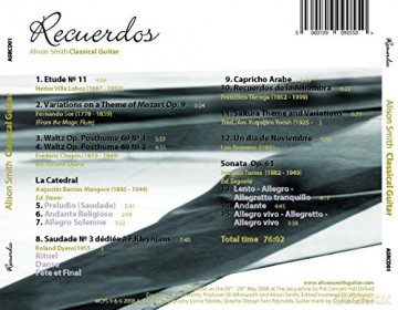 Alison Smith: Recuerdos [CD]