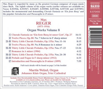 Max Reger: Reger: Organ Works, Vol. 8 [CD]