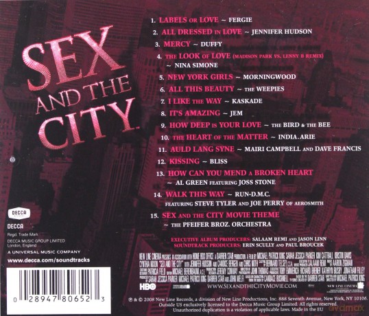 Sex And The City soundtrack (Seks w Wielkim Mieście) [CD]
