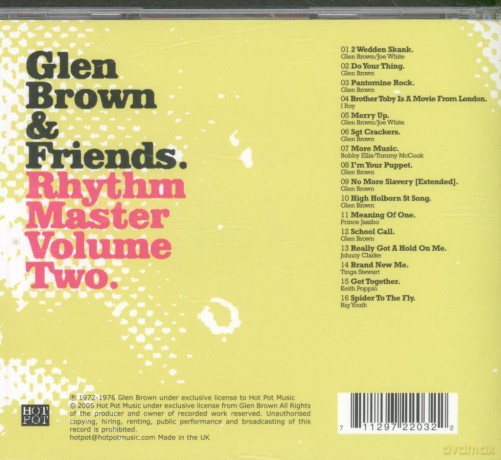Glen Brown: Rhythm Master Volume 2 [CD]